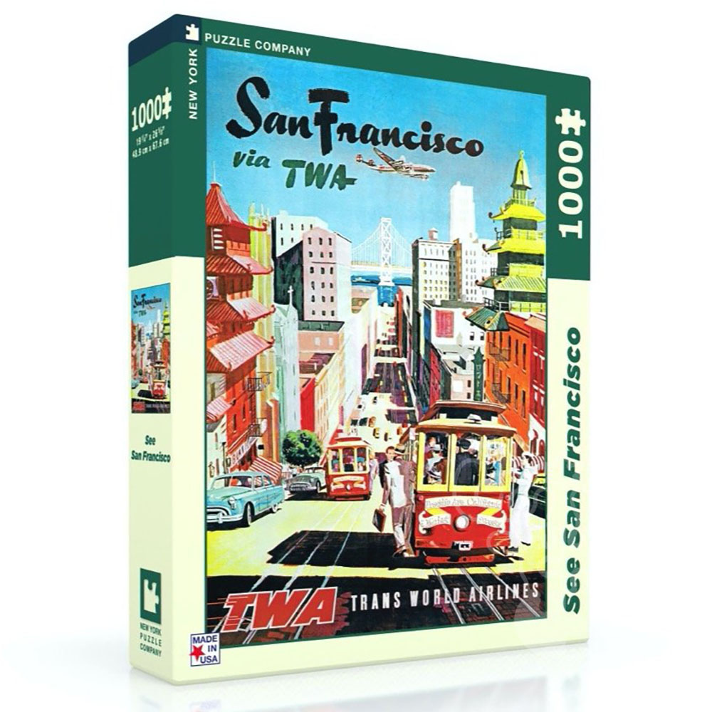 New York Puzzle Co. American Airlines San Francisco Puzzle 1000pcs