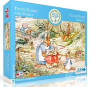 New York Puzzle Company New York Puzzle Co. Peter Rabbit: Peter Rabbit and Family Floor Puzzle 48pcs