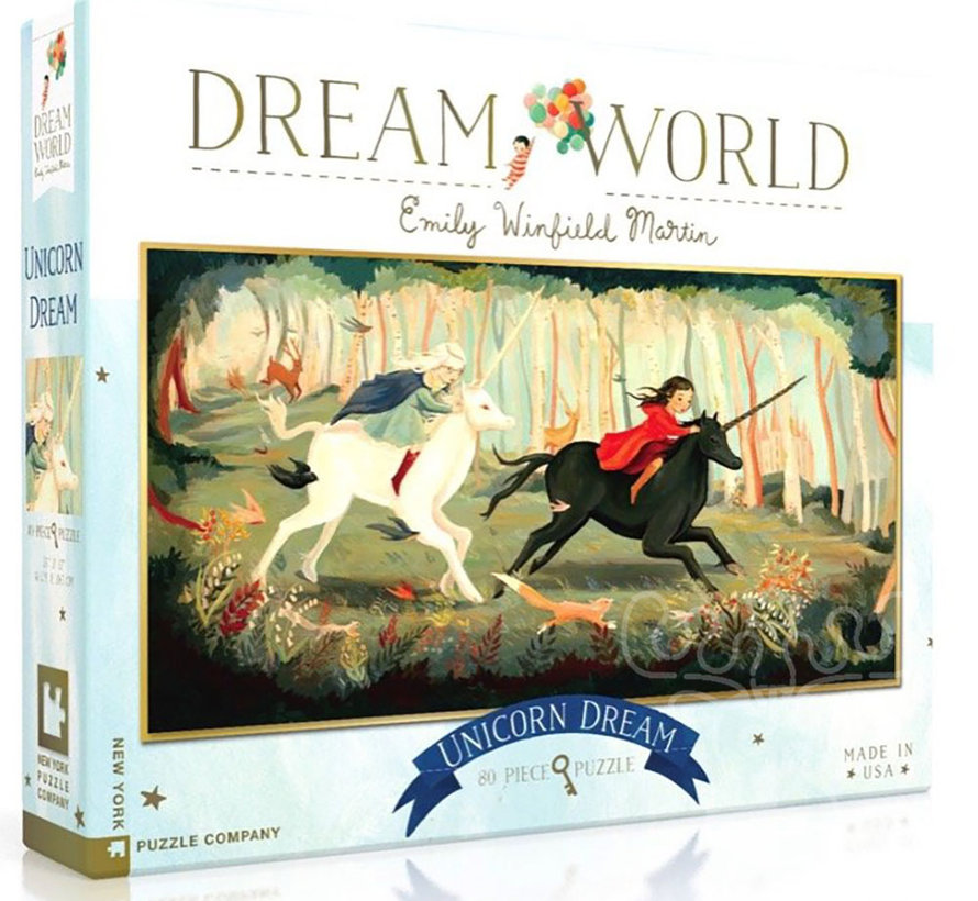 New York Puzzle Co. Dream World:  Unicorn Dream Puzzle 80pcs