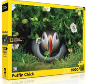 New York Puzzle Company FINAL SALE New York Puzzle Co. National Geographic: Puffin Chick Puzzle 1000pcs