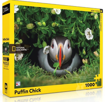 New York Puzzle Company FINAL SALE New York Puzzle Co. National Geographic: Puffin Chick Puzzle 1000pcs