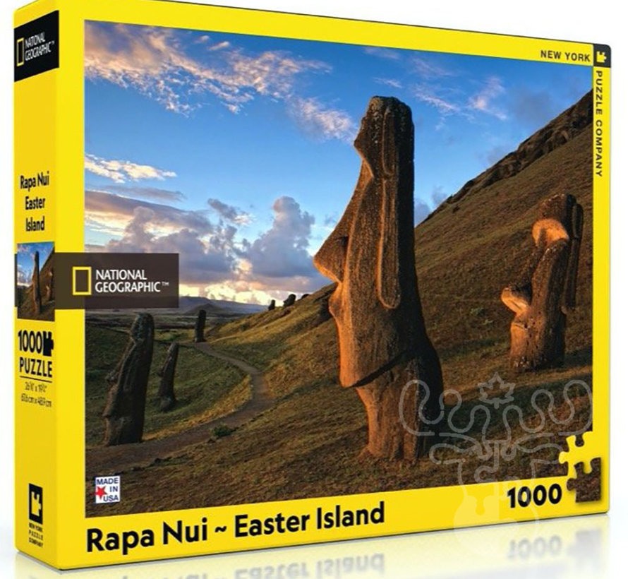FINAL SALE New York Puzzle Co. National Geographic: Rapa Nui Easter Island Puzzle 1000pcs