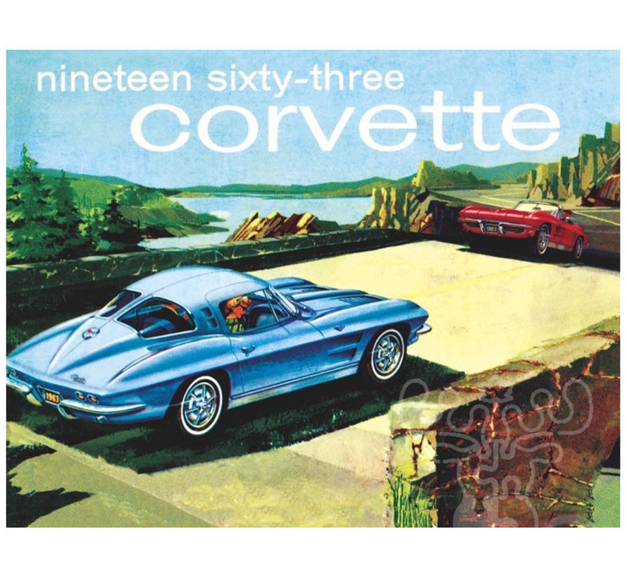 New York Puzzle Co. General Motors: 1963 Corvette Mini Puzzle 100pcs