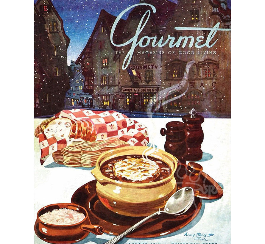 New York Puzzle Co. Gourmet: French Onion Soup Puzzle 1000pcs