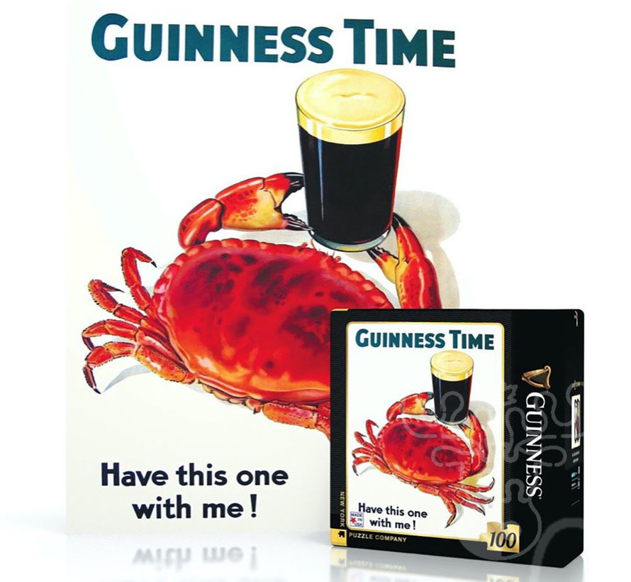 New York Puzzle Co. Guinness: Guinness and Crab Mini Puzzle 100pcs*