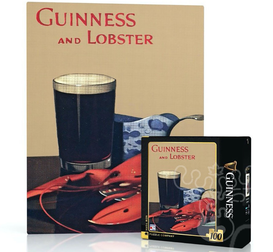 New York Puzzle Co. Guinness: Guinness and Lobster Mini Puzzle 100pcs