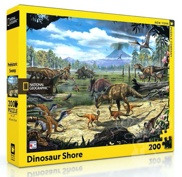 New York Puzzle Company New York Puzzle Co. National Geographic: Dinosaur Shore Puzzle 200pcs