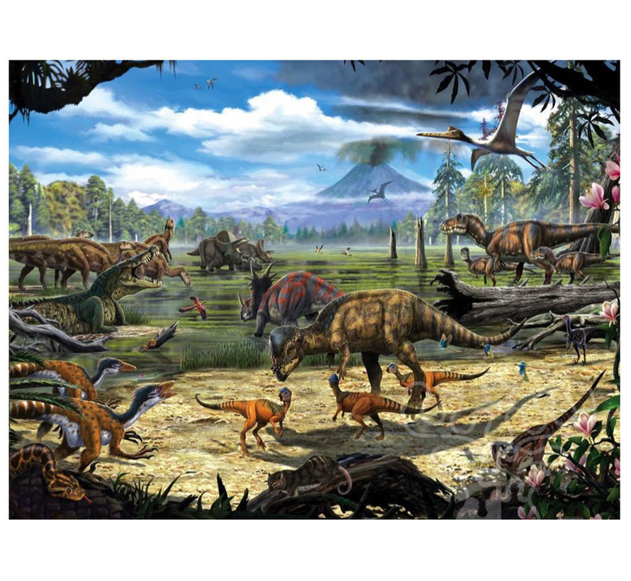 New York Puzzle Co. National Geographic: Dinosaur Shore Puzzle 200pcs