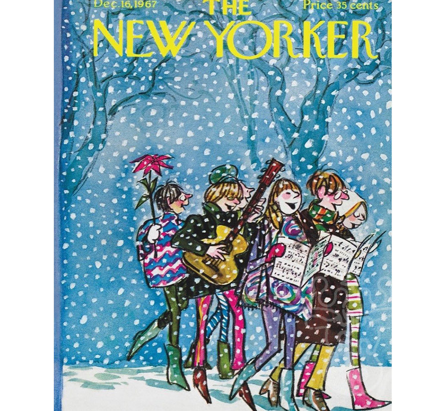 New York Puzzle Co. The New Yorker: Caroling Mini Puzzle 100pcs