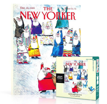 New York Puzzle Company New York Puzzle Co. The New Yorker: Santa and Cousins Mini Puzzle 100pcs *