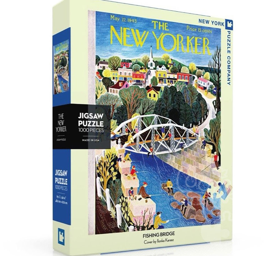New York Puzzle Co. The New Yorker: Fishing Bridge Puzzle 1000pcs