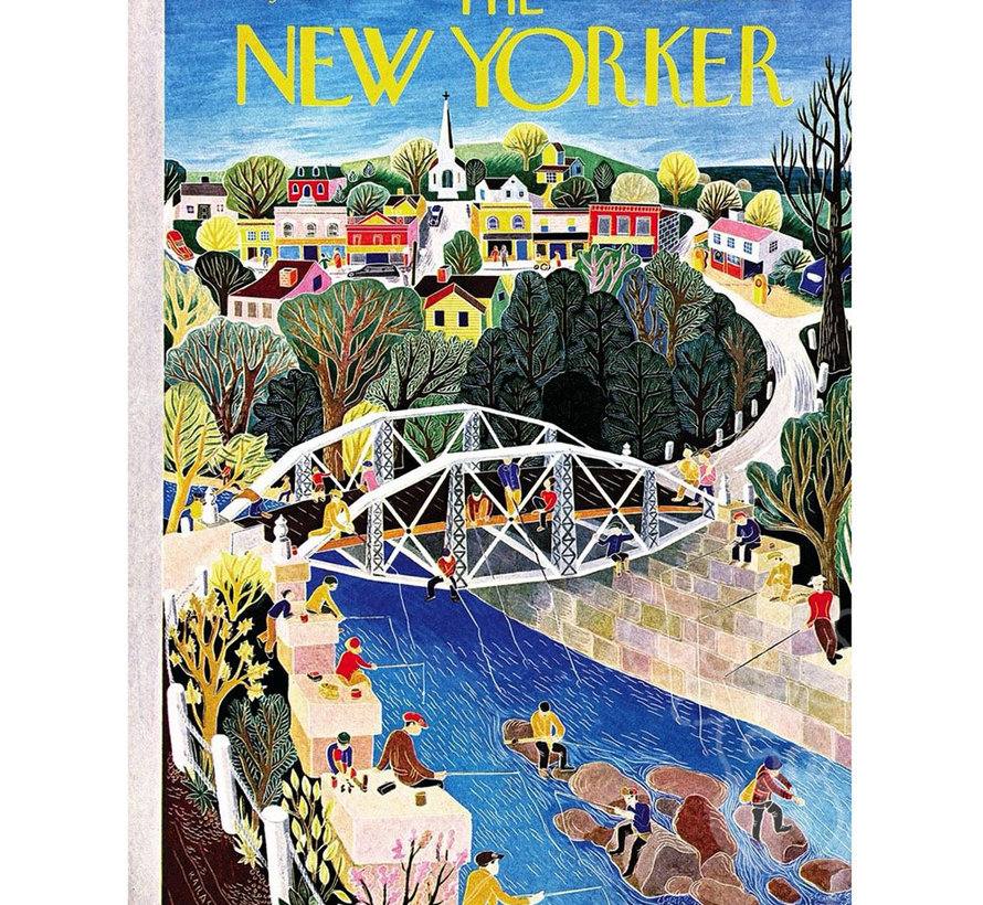 New York Puzzle Co. The New Yorker: Fishing Bridge Puzzle 1000pcs