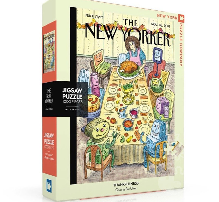 New York Puzzle Co. The New Yorker: Thankfulness Puzzle 1000pcs