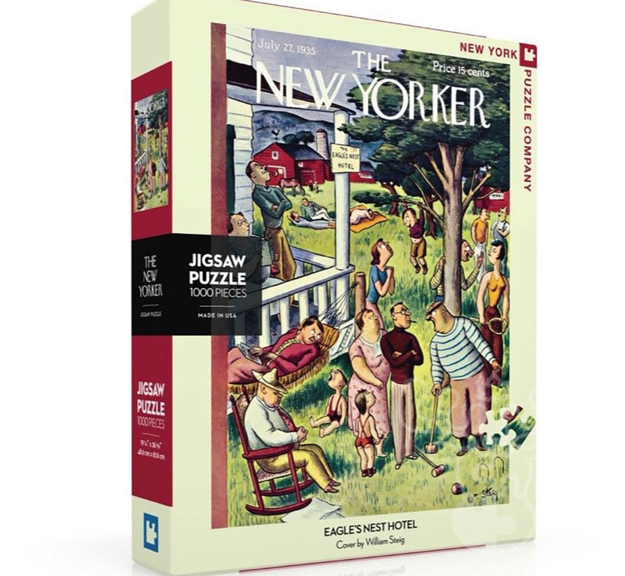 New York Puzzle Co. The New Yorker: Eagle's Nest Hotel Puzzle 1000pcs