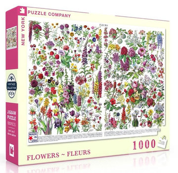 New York Puzzle Company New York Puzzle Co. Vintage Collection: Flowers - Fleurs Puzzle 1000pcs