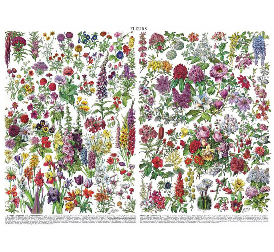 New York Puzzle Co. Vintage Collection: Flowers - Fleurs Puzzle 1000pcs