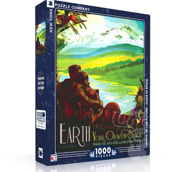 New York Puzzle Company New York Puzzle Co. Visions: Earth Your Oasis in Space Puzzle 1000pcs