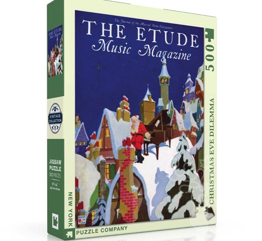 New York Puzzle Co. Vintage Collection: The Etude: Christmas Eve Dilemma Puzzle 500pcs