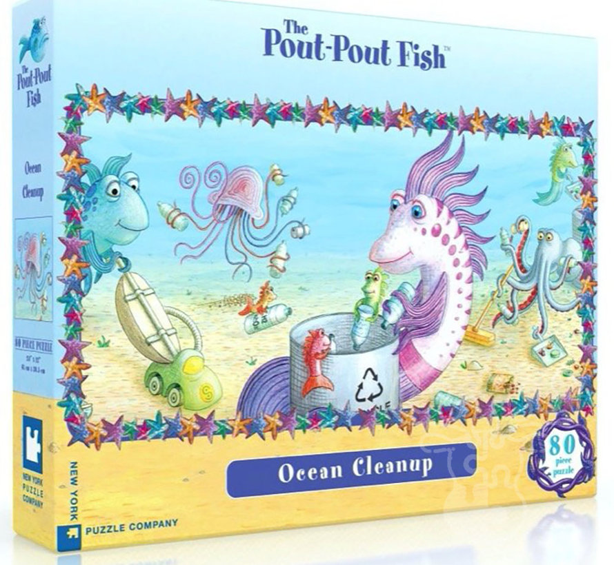 New York Puzzle Co. Pout Pout Fish: Ocean Clean Up Puzzle 80pcs