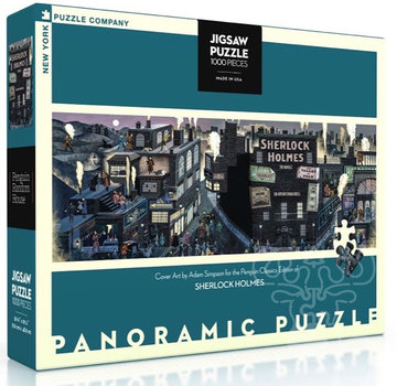 New York Puzzle Company New York Puzzle Co. PRH Book Covers: Sherlock Holmes Panoramic Puzzle 1000pcs