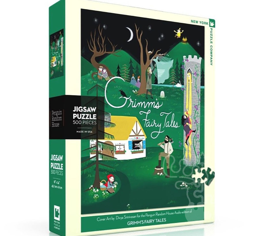 New York Puzzle Co. PRH Book Covers: Grimm's Fairy Tales Puzzle 500pcs
