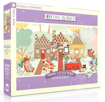 New York Puzzle Company New York Puzzle Co. PRH Bedtime Classics: Three Little Pigs Puzzle 80pcs