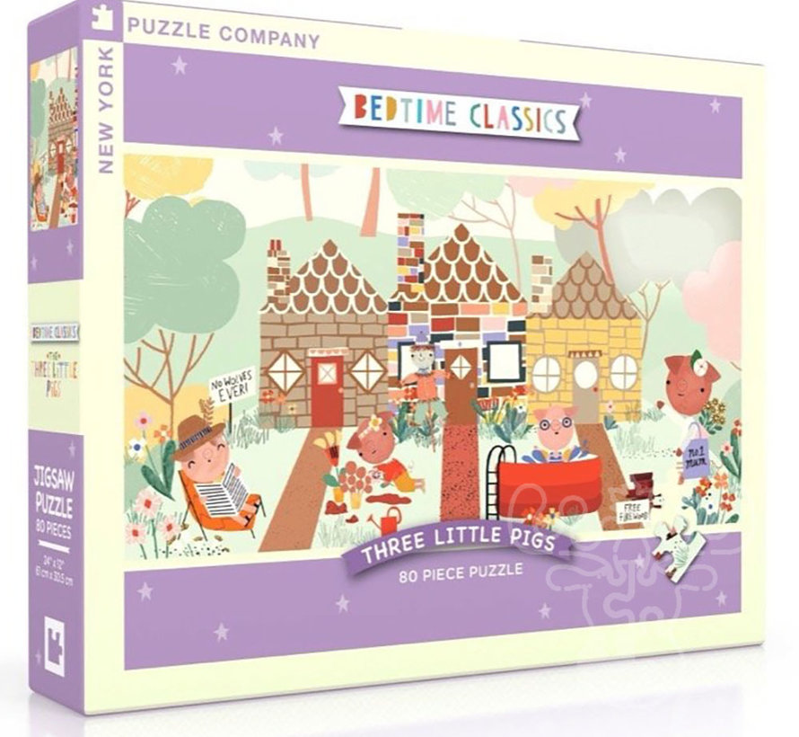 New York Puzzle Co. PRH Bedtime Classics: Three Little Pigs Puzzle 80pcs