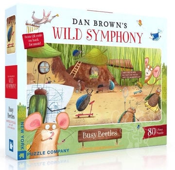 New York Puzzle Company New York Puzzle Co. Wild Symphony: Busy Beetles Puzzle 80pcs