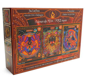 JaCaRou Puzzles FINAL SALE JaCaRou Zodiac Collection: Fire Signs Puzzle 3 x 500pcs