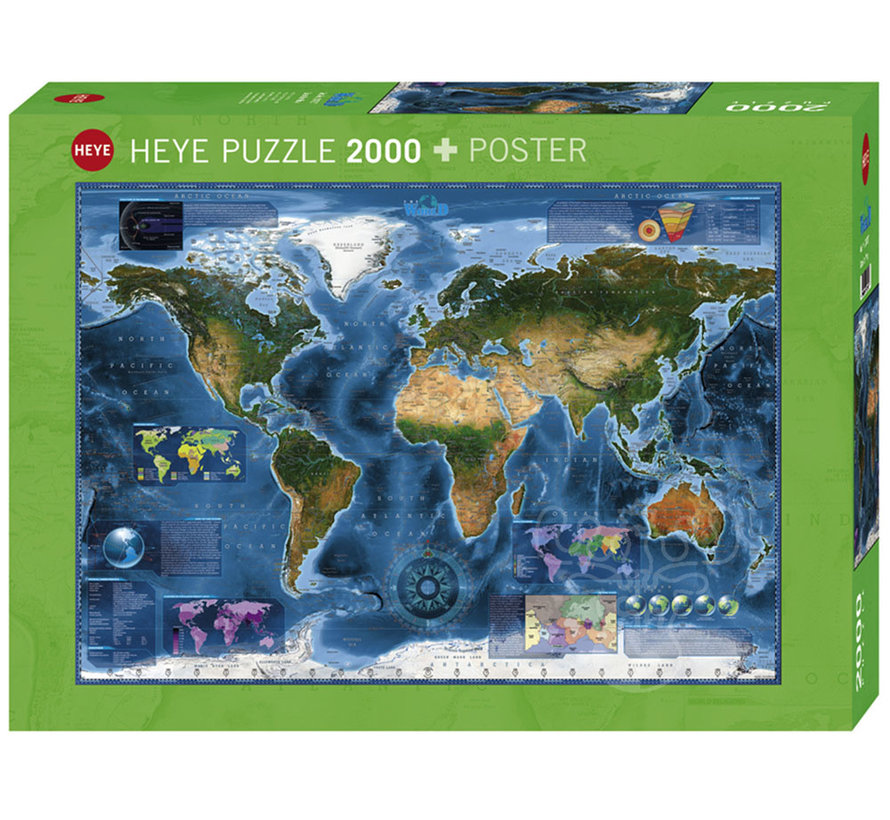 Heye Satellite Map Puzzle 2000pcs. RETIRED