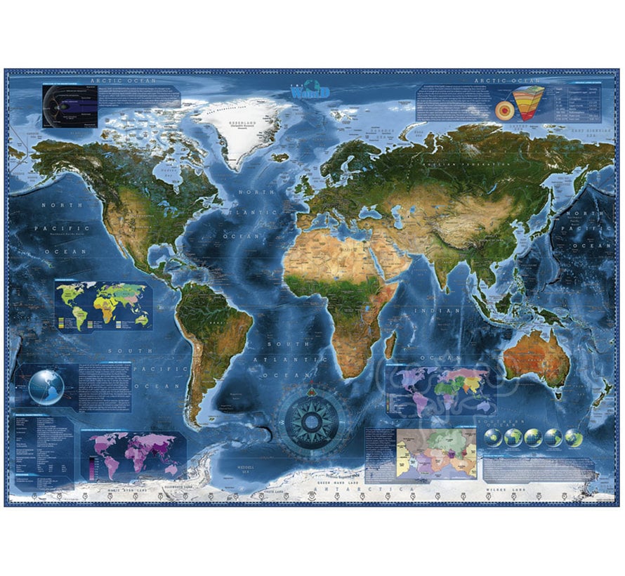 Heye Satellite Map Puzzle 2000pcs