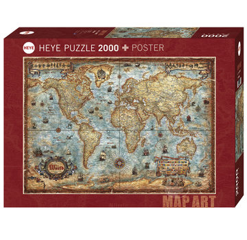 Heye Heye Map Art The World Puzzle 2000pcs