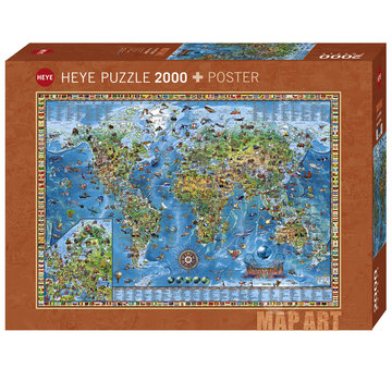 Heye Heye Map Art Amazing World Puzzle 2000pcs