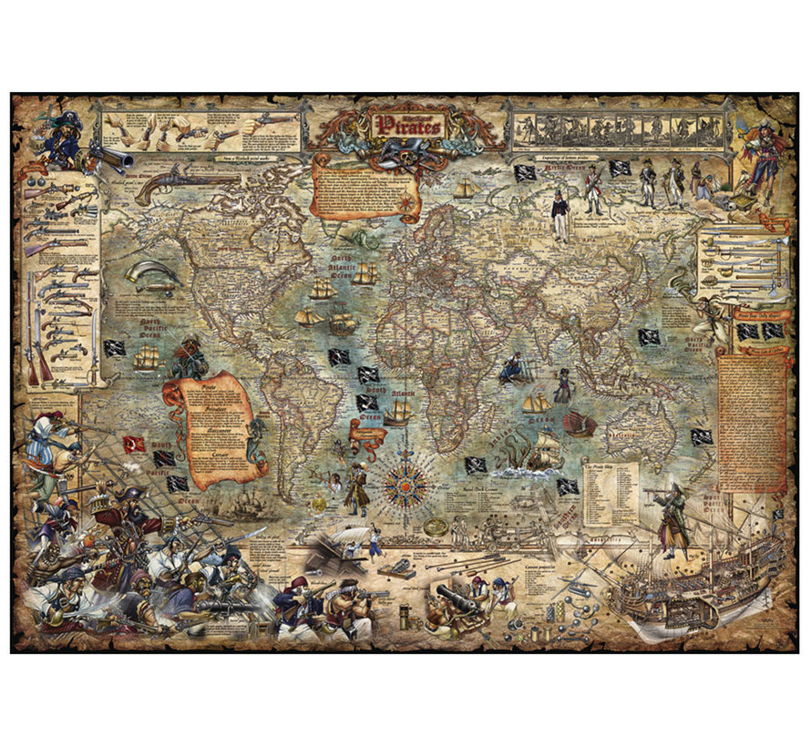 Heye Map Art Pirate World Puzzle 2000pcs