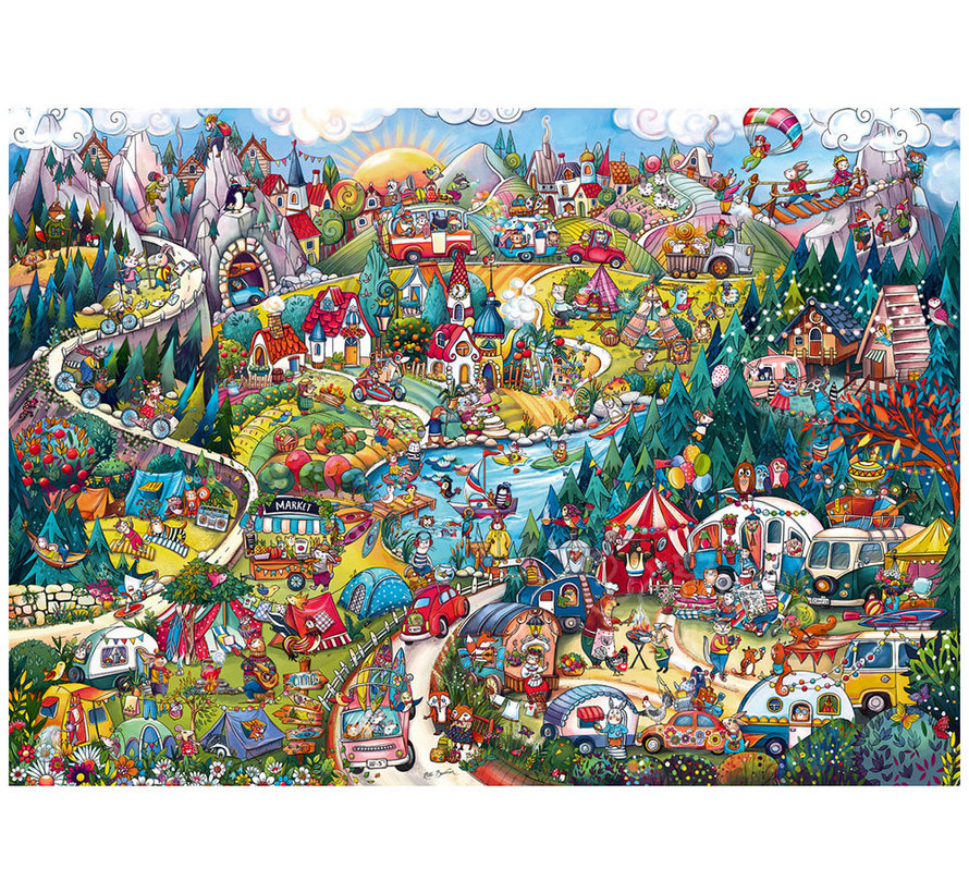 Heye Go Camping Puzzle 2000pcs Triangle Box