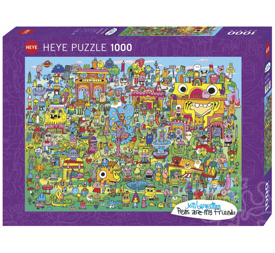 Heye Doodle Village Puzzle 1000pcs