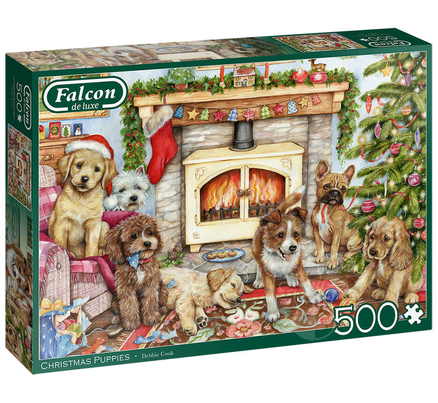 Falcon Christmas Puppies Puzzle 500pcs