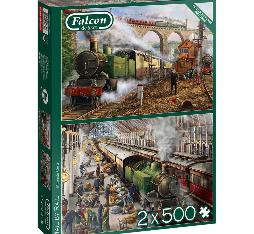 Falcon Mail By Rail Puzzle 2 x 500pcs* - ORIGINAL BOX SIZE