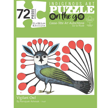 Canadian Art Prints Indigenous Collection: Vigilant Owl Puzzle 72pcs
