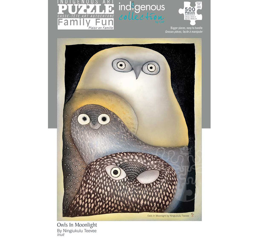 Indigenous Collection: Owls in Moonlight Puzzle 500pcs