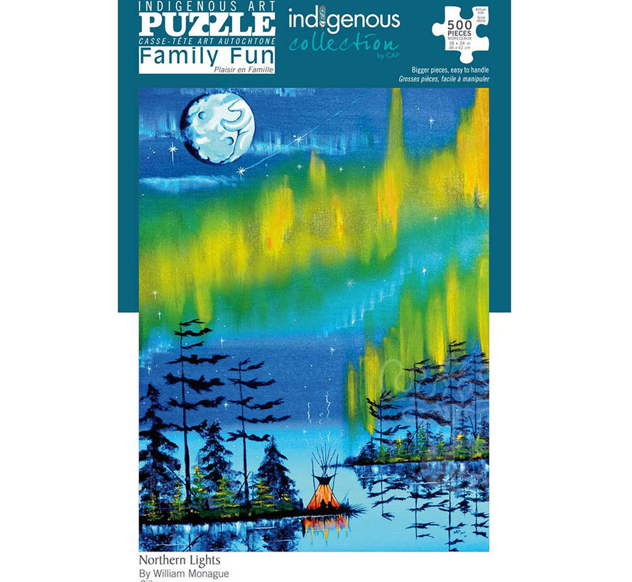 Indigenous Collection: Northern Lights Family Puzzle 500pcs RETIRED
