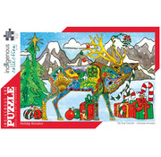 Canadian Art Prints Indigenous Collection: Holiday Reindeer Puzzle 1000pcs