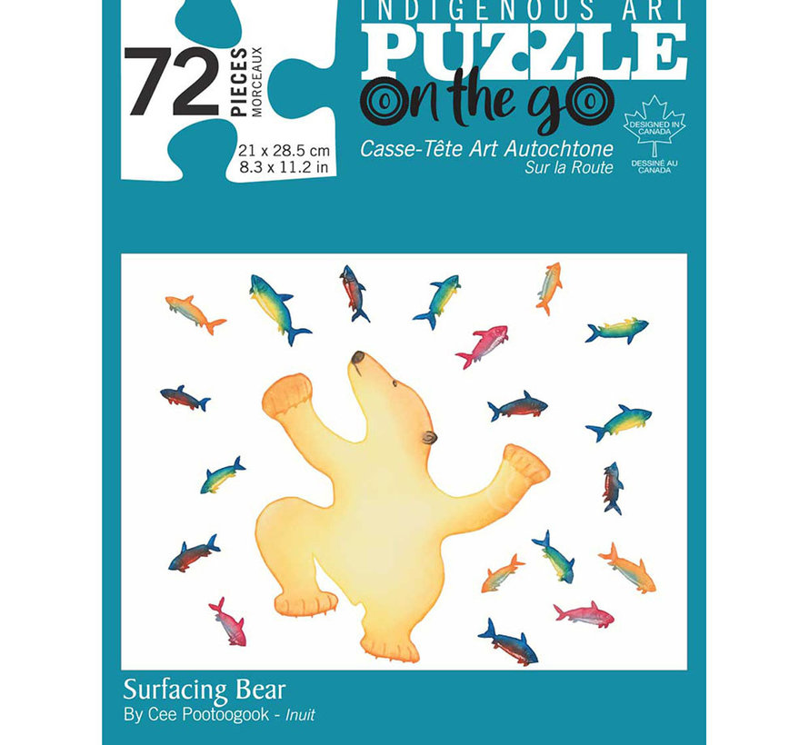 Indigenous Collection: Surfacing Bear Puzzle 72pcs