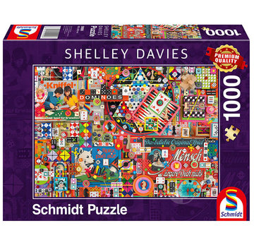 Schmidt Schmidt Shelley Davies Vintage Board Games Puzzle 1000pcs