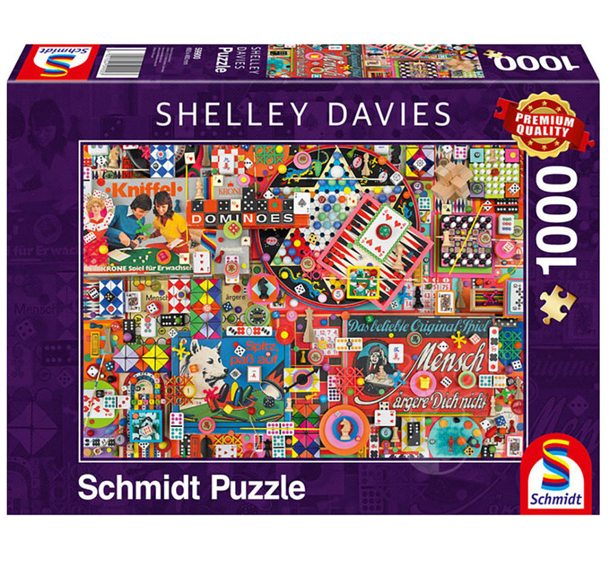 Schmidt Shelley Davies Vintage Board Games Puzzle 1000pcs