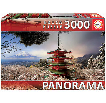 Educa Borras Educa Mount Fuji and Chureito Pagoda, Japan Panorama Puzzle 3000pcs