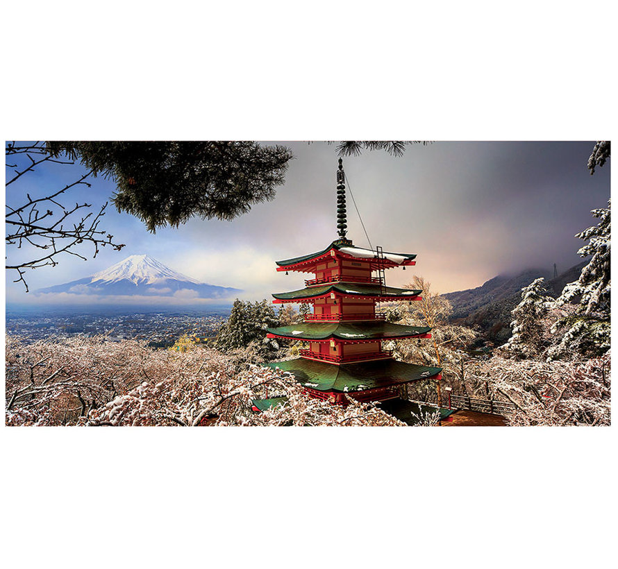 Educa Mount Fuji and Chureito Pagoda, Japan Panorama Puzzle 3000pcs