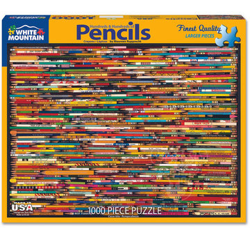 White Mountain White Mountain Pencil Collage Puzzle 1000pcs