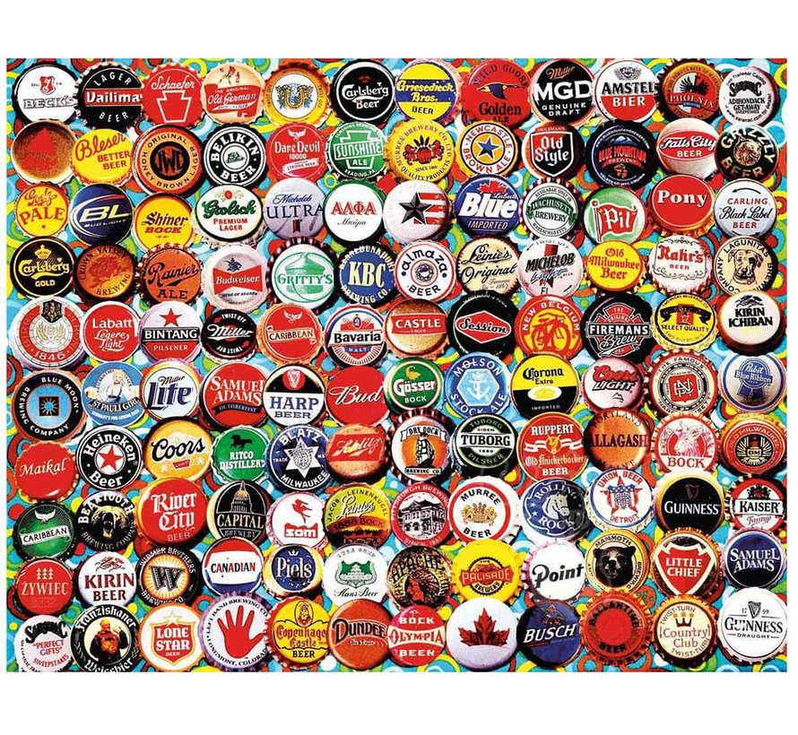 White Mountain Beer Caps Puzzle 500pcs