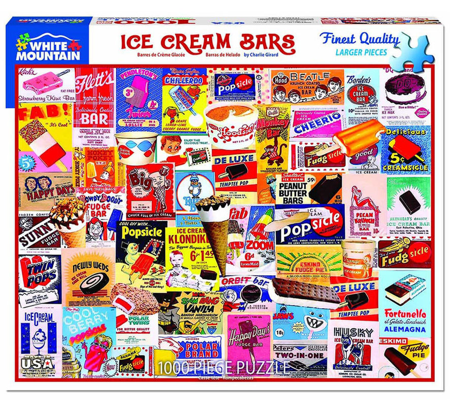 White Mountain Ice Cream Bars Puzzle 1000pcs